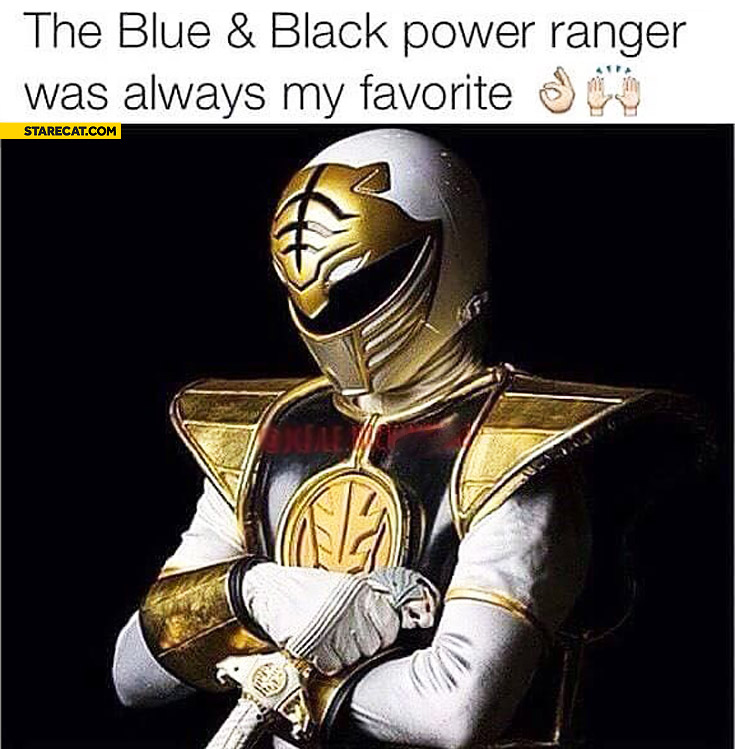 The blue and black Power Ranger was always my favourite | StareCat.com