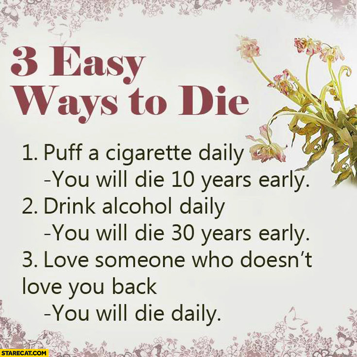 3 easy ways to die