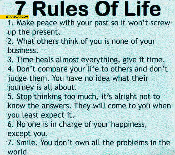 7 rules of life