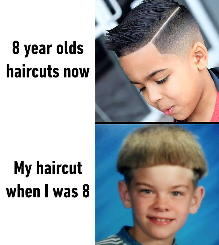 8 year olds haircuts now my haircut when I was 8