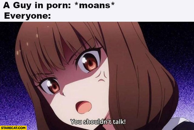 A guy in an adult movie moans, everyone: you shouldn’t talk! Manga anime