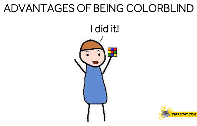 Advantages of being colorblind