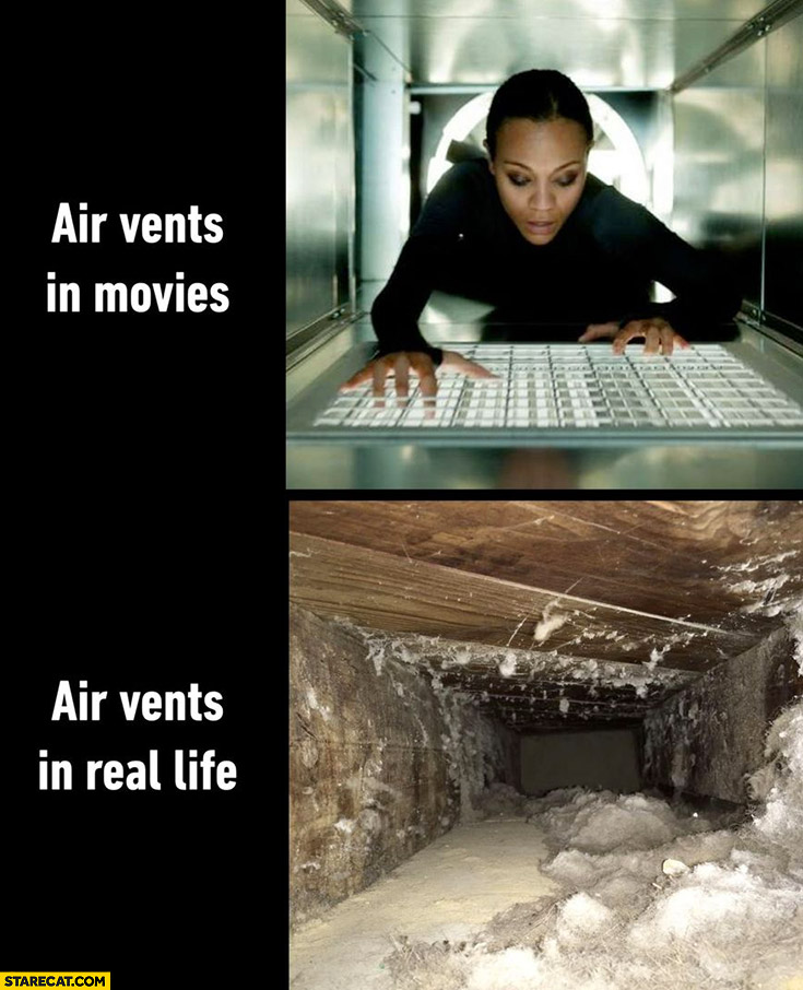 Air vents in movies vs air vents in real life