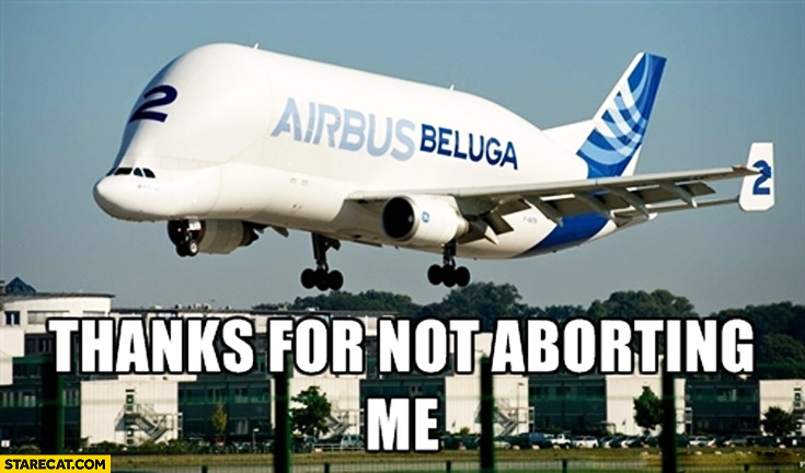Airbus beluga thanks for not aborting me