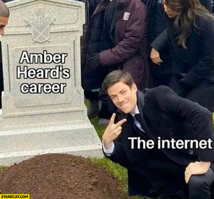 Amber Heard’s career grave the internet celebrating