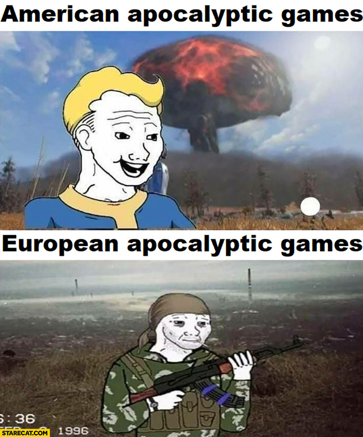 American apocalyptic games vs European apocalyptic games