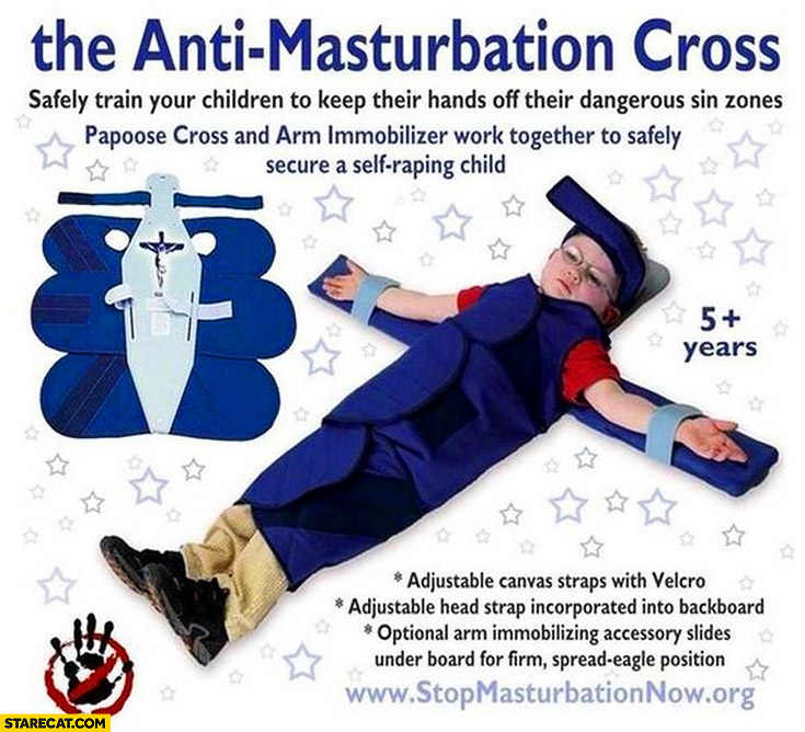 Anti-masturbation cross for children