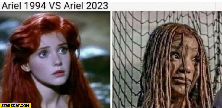 Ariel 1994 vs ariel 2023 netflix adaptation comparison