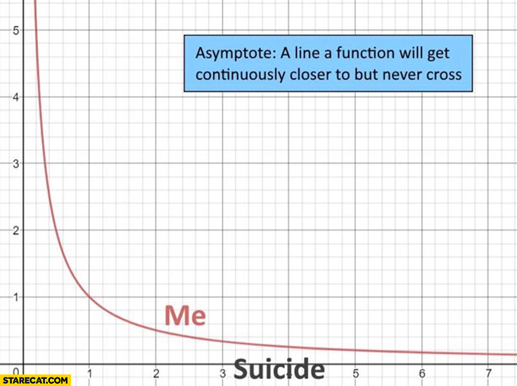 Asymptote me suicide function graph