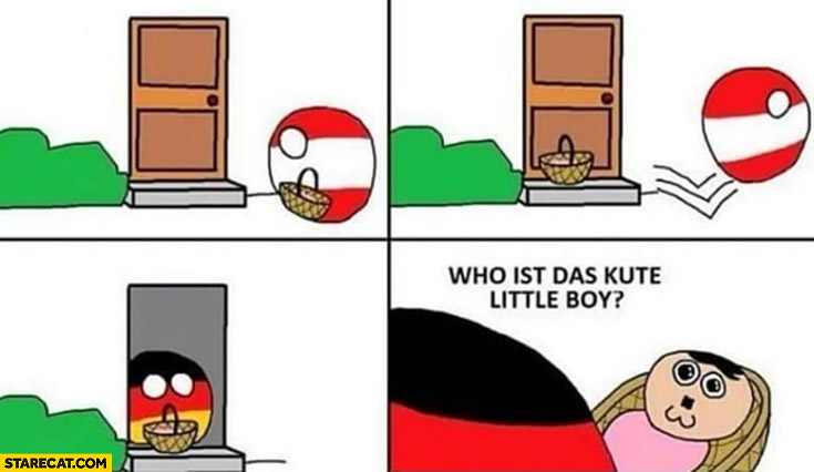 Austria leaves Hitler on Germany’s doorstep who ist das kute little boy Polandball