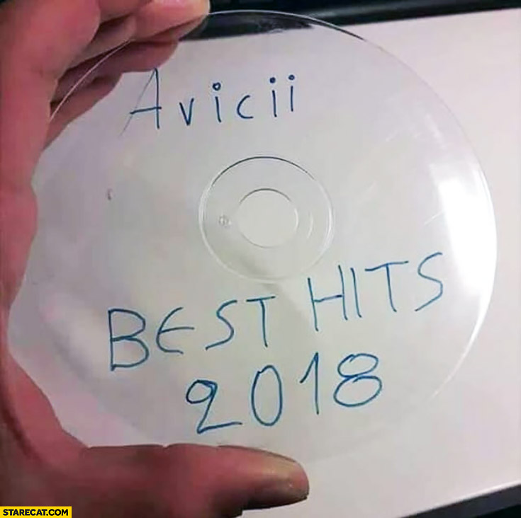 Avicii best hits 2018 empty transparent cd compact disk