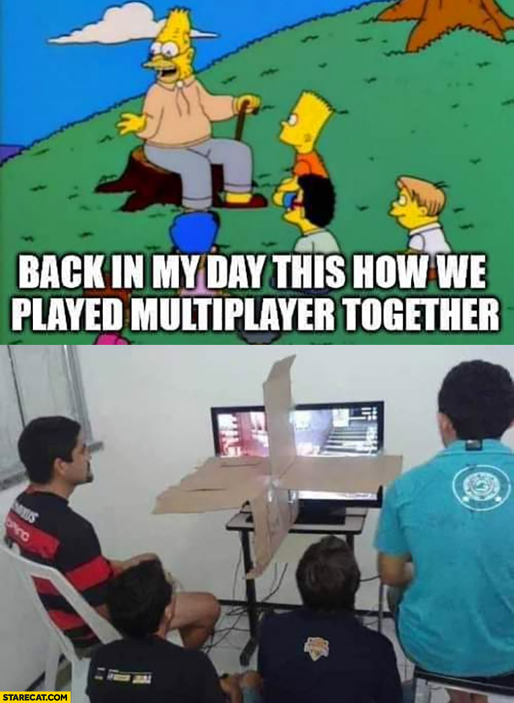 Back in my day this is ho we played multiplayer together split screen the Simpsons