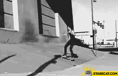 Backflip off a skateboard GIF animation