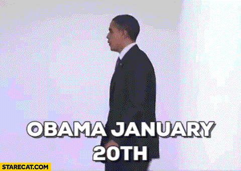 Barack Obama January 20th 2017 White House closed doors trolling animation fail