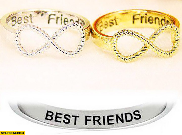 Best friends forever rings friendzone infinity sign