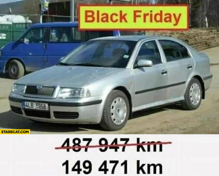 Black friday car sale mileage reduced discount deal