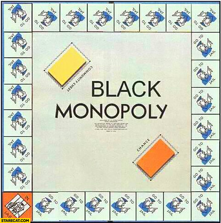 Black monopoly go to jail everywhere