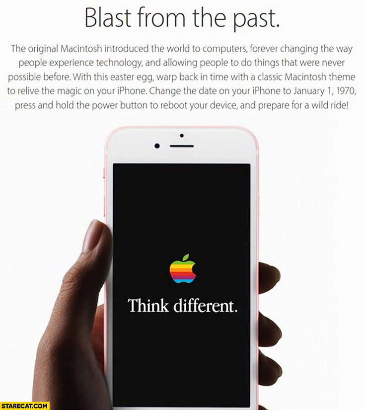 Blast from the past – trolling Apple iPhone users change date to January 1 1970