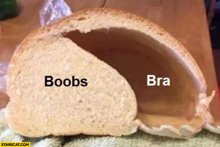 Boobs bra bread empty inside