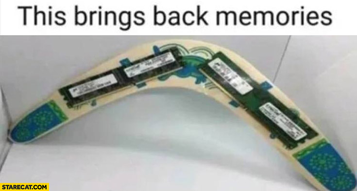 Boomerang with ram sticks this brings back memories literally