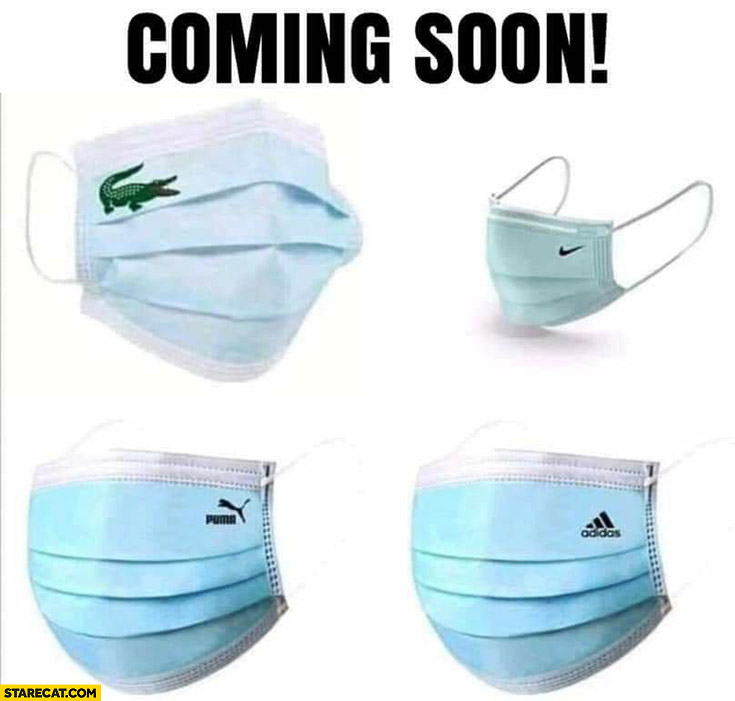 Branded face masks for coronavirus coming soon Nike, Adidas, Lacoste, Puma