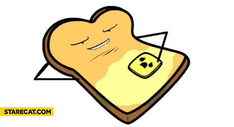 Butter on bread funny animation