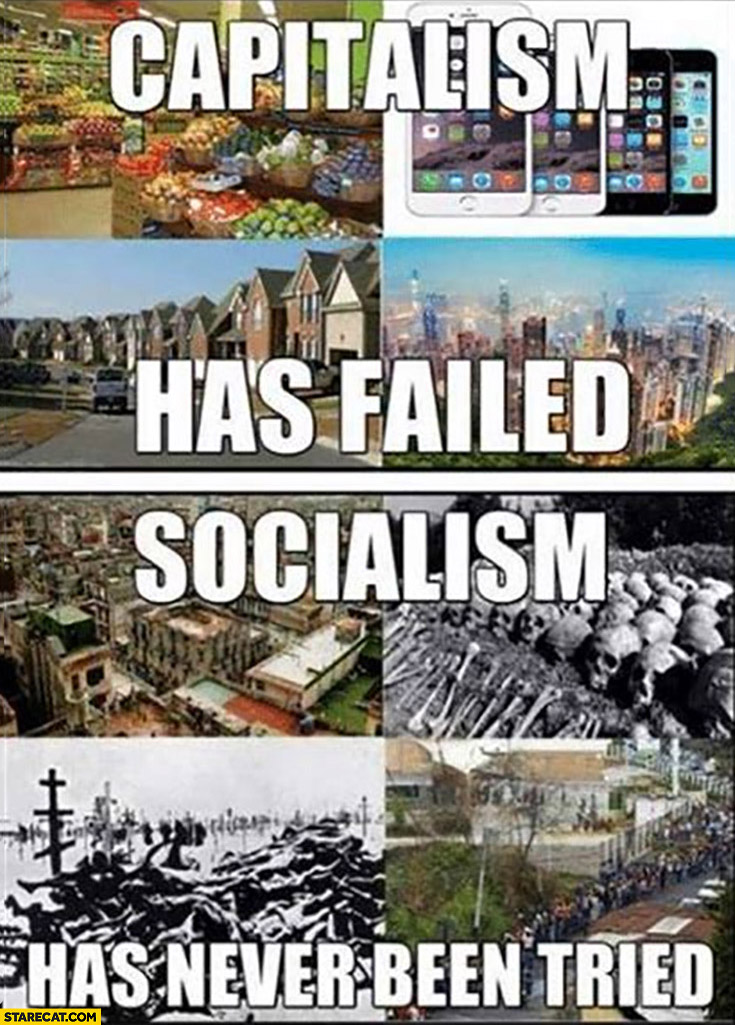 Capitalism has failed, socialism has never been tried