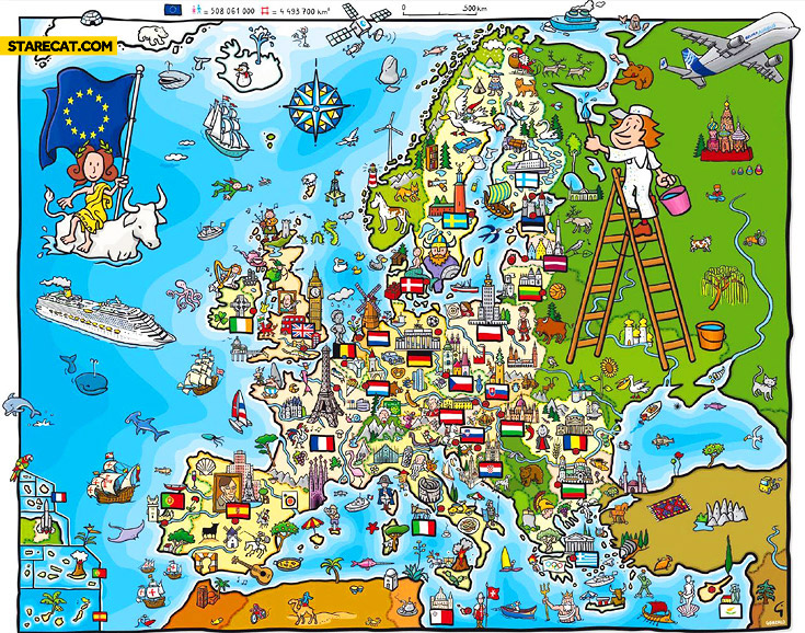 Caricature of Europe