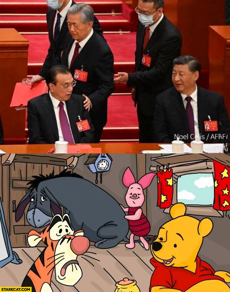China chinese officials Xi Jinping looking like Winnie the Pooh characters