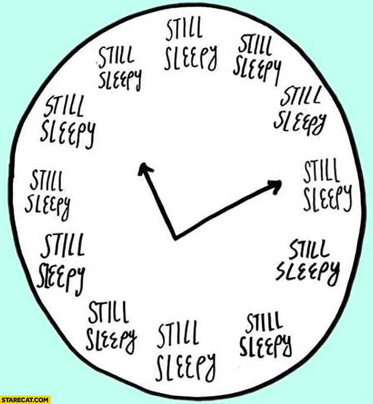 Clock still sleepy every hour