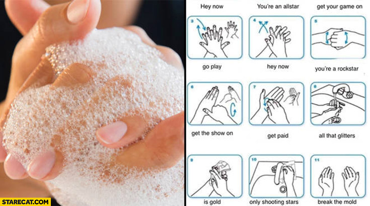 Coronavirus washing hands guide singing song: hey now, you’re an allstar