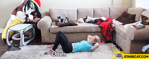 Crunches fail one and good GIF animation