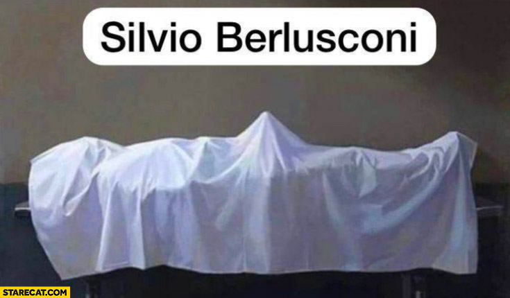 Dead Silvio Berlusconi still has a boner