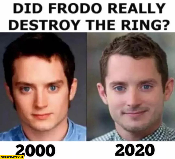 Did Frodo really destroy the ring Elijah Wood 2000 2020 comparison
