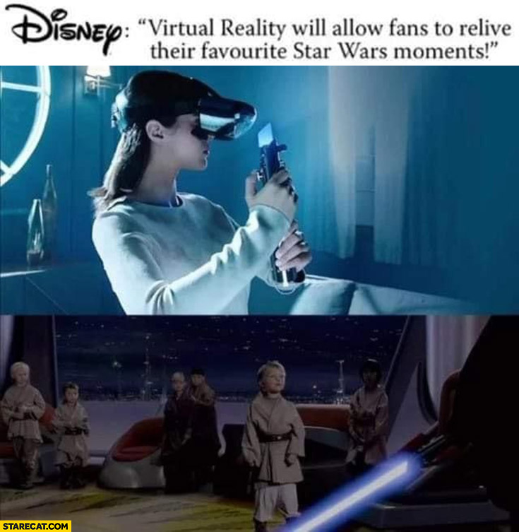 Disney virtual reality allow fans to relive their favourite Star Wars moments killing kid with lightsaber