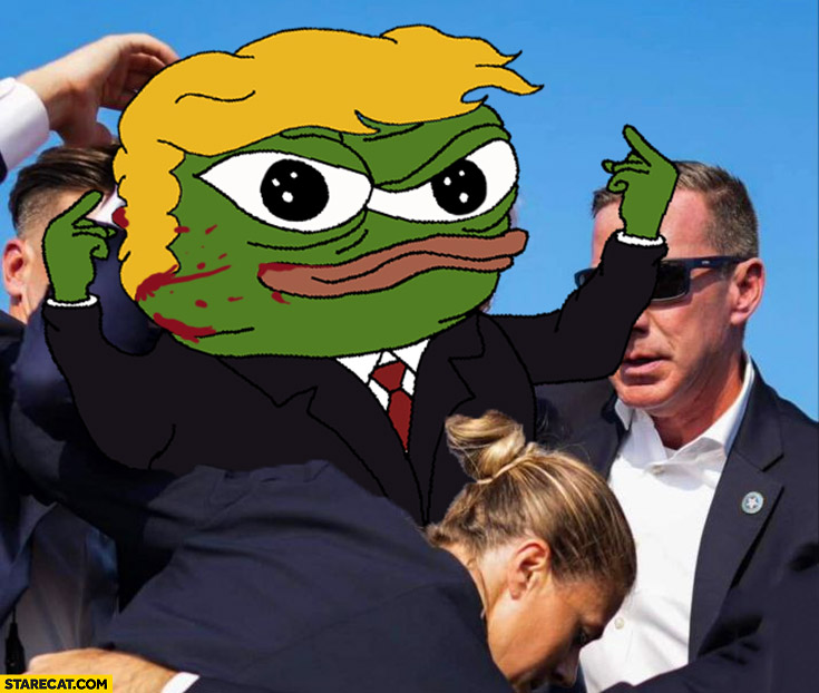 Donald Trump rally shooting pepe the frog