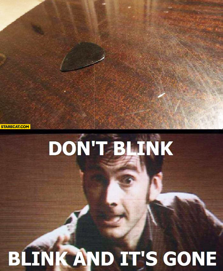 Don’t blink, blink and it’s gone brown guitar pick