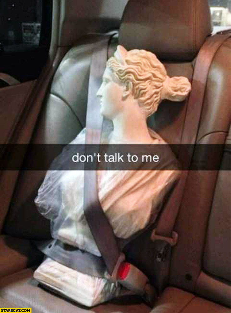 Don’t talk to me typical woman sculpture