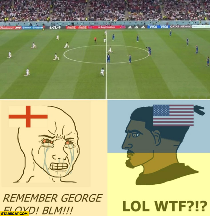 England footballers kneeling remembering George Floyd United States USA footballers lol wtf