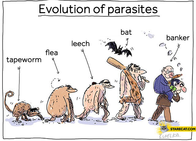 Evolution of parasites banker