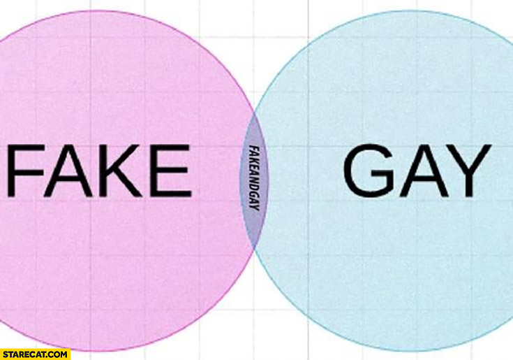 Fake gay intersection fakeandgay graph