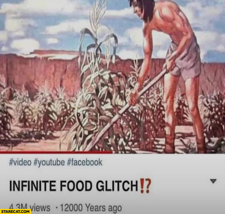 Farming infinite food glitch youtube video primitive man