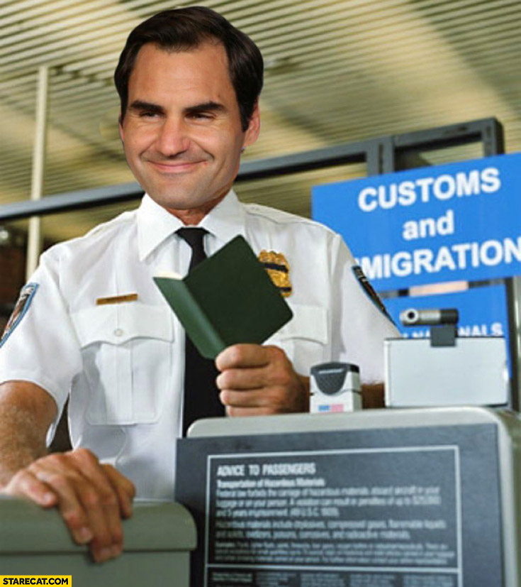 Federer checking Novak Djokovic passport Australian Open customs and immigration