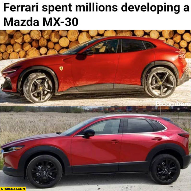 Ferrari spent millions developing a Mazda MX-30 looks the same Purosangue