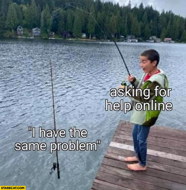Fishing me asking for help online fishing rod I have the same problem