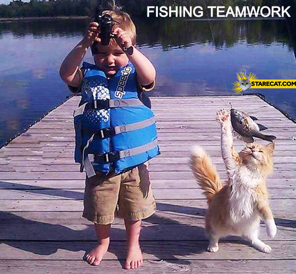 Fishing teamwork