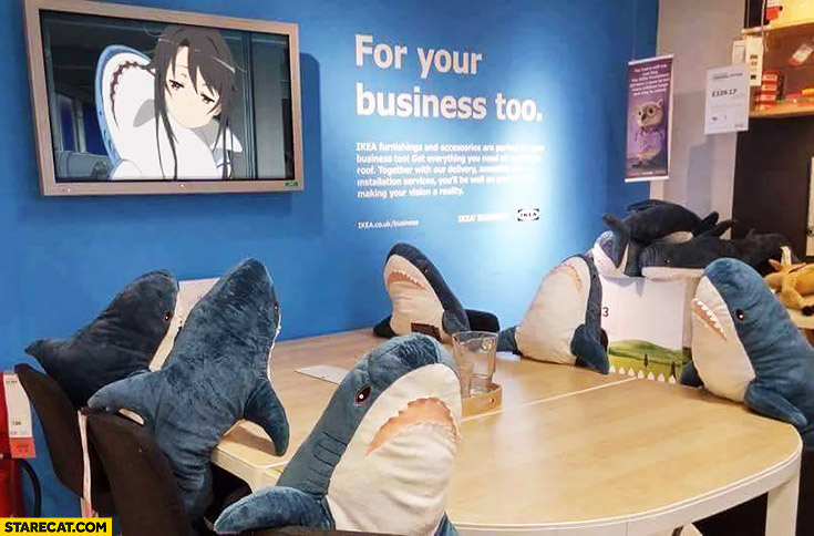 For your business too. Ikea conference table sharks and anime