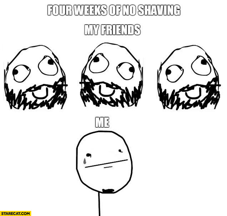 Four weeks of no shaving my friends me fail
