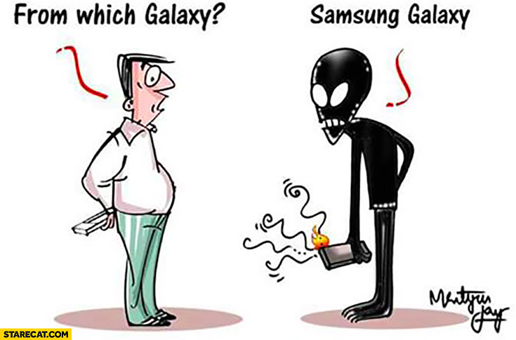 From which galaxy? Samsung Galaxy alien drawing