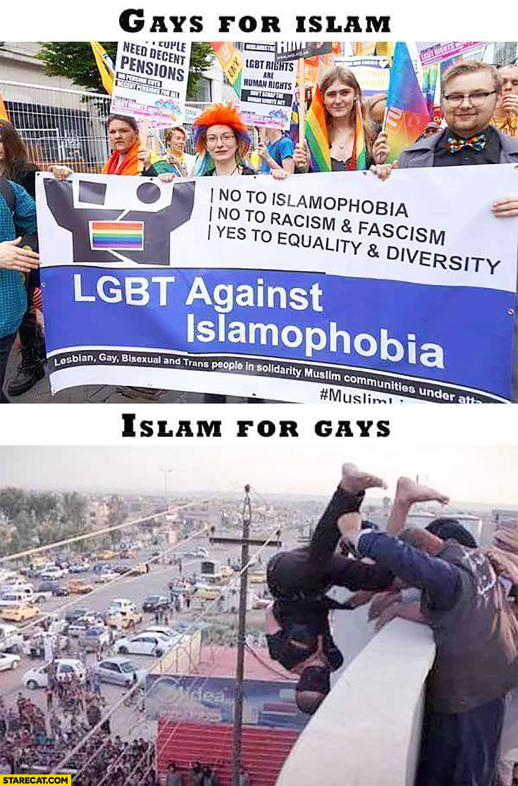 Gays for islam vs islam for gays comparison fail